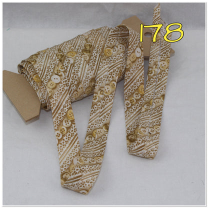 Bias Binding (Tape) 25mm, Cotton, Single Fold, beige, brown, patterned. Fusible iron on available.