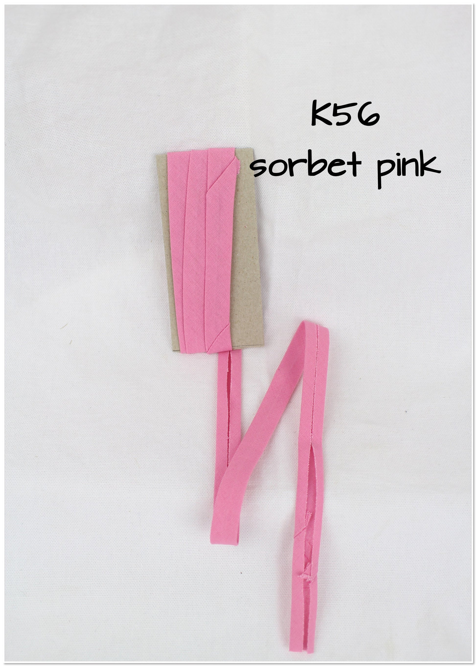 Bias Binding (tape) 12mm, single fold. candy, pink, sorbet pink, cerise, hot pink, baby pink. Fusible iron on available. 100% cotton