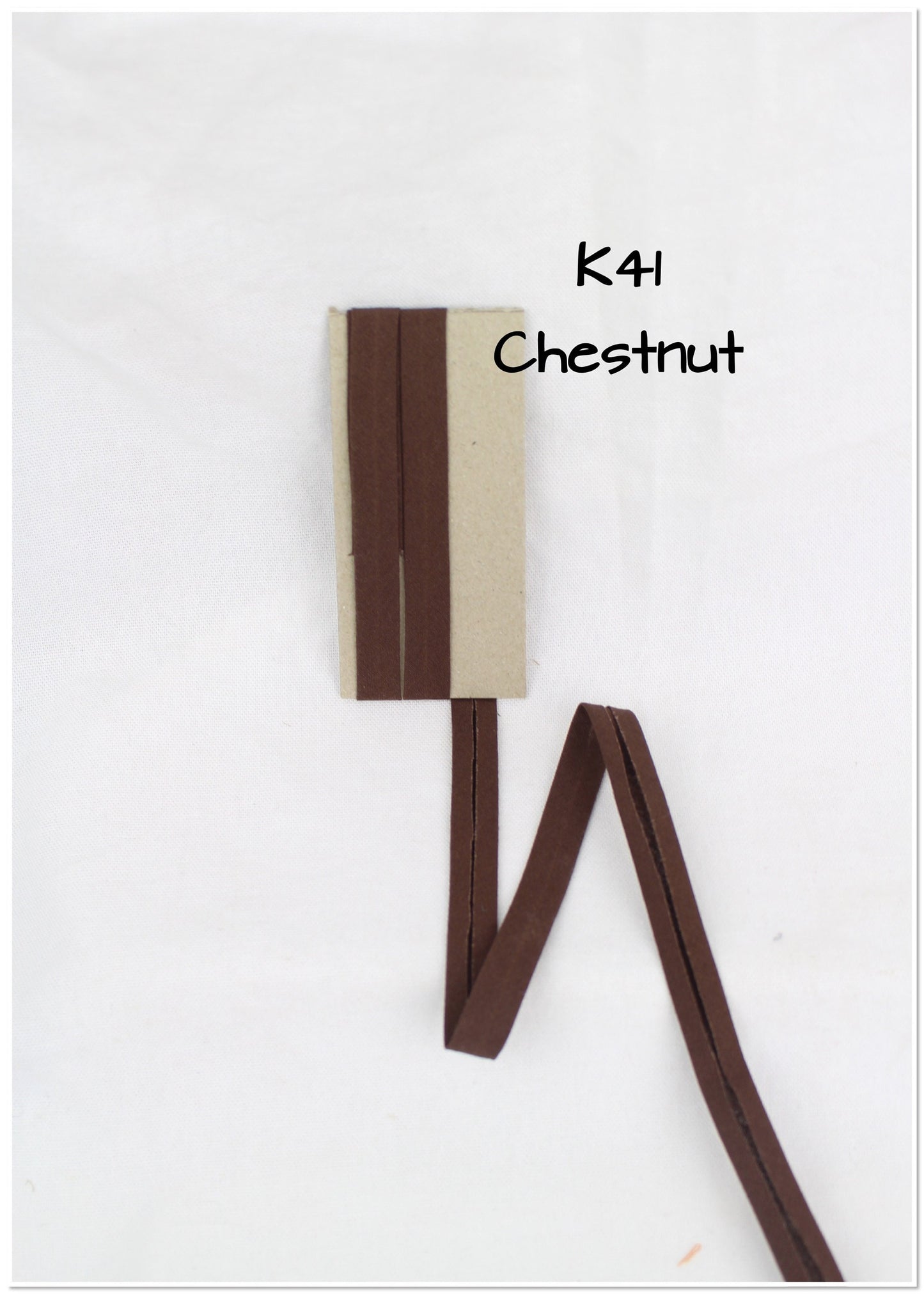 Bias Binding (tape) 12mm, single fold. chestnut, umber, chocolate, coffee bean. Fusible iron on available. 100% Cotton