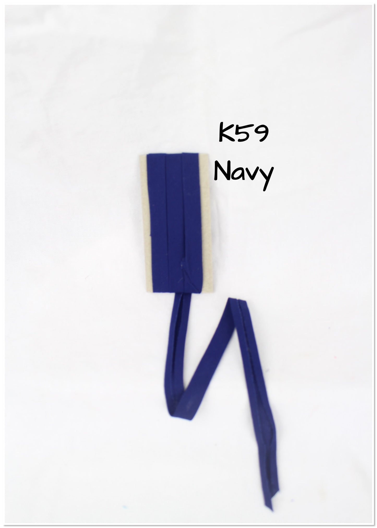 Bias Binding (tape) 12mm, single fold. jr navy, navy, oxford blue, petrol, sapphire. Fusible iron on available. 100% Cotton