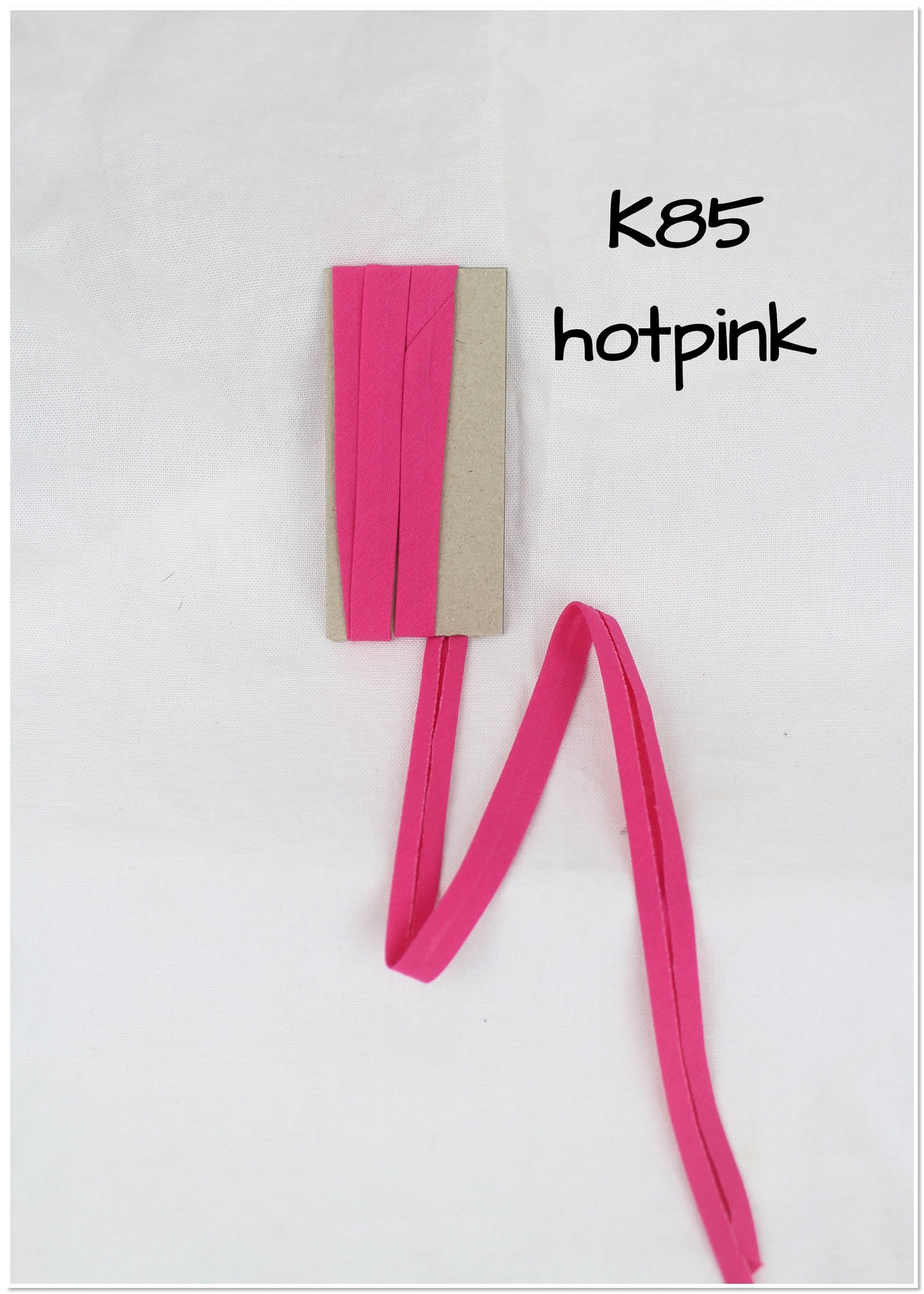 Bias Binding (tape) 12mm, single fold. candy, pink, sorbet pink, cerise, hot pink, baby pink. Fusible iron on available. 100% cotton