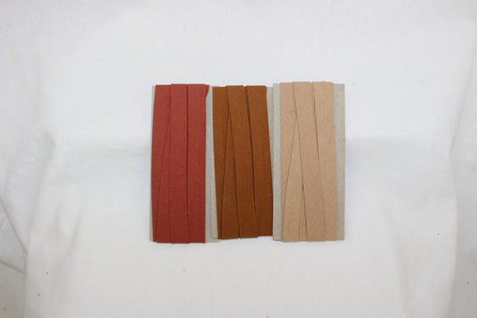 Bias Binding (tape) 12mm, single fold. Dune, lion, spice, cinnamon. Fusible iron on available. 100% Cotton