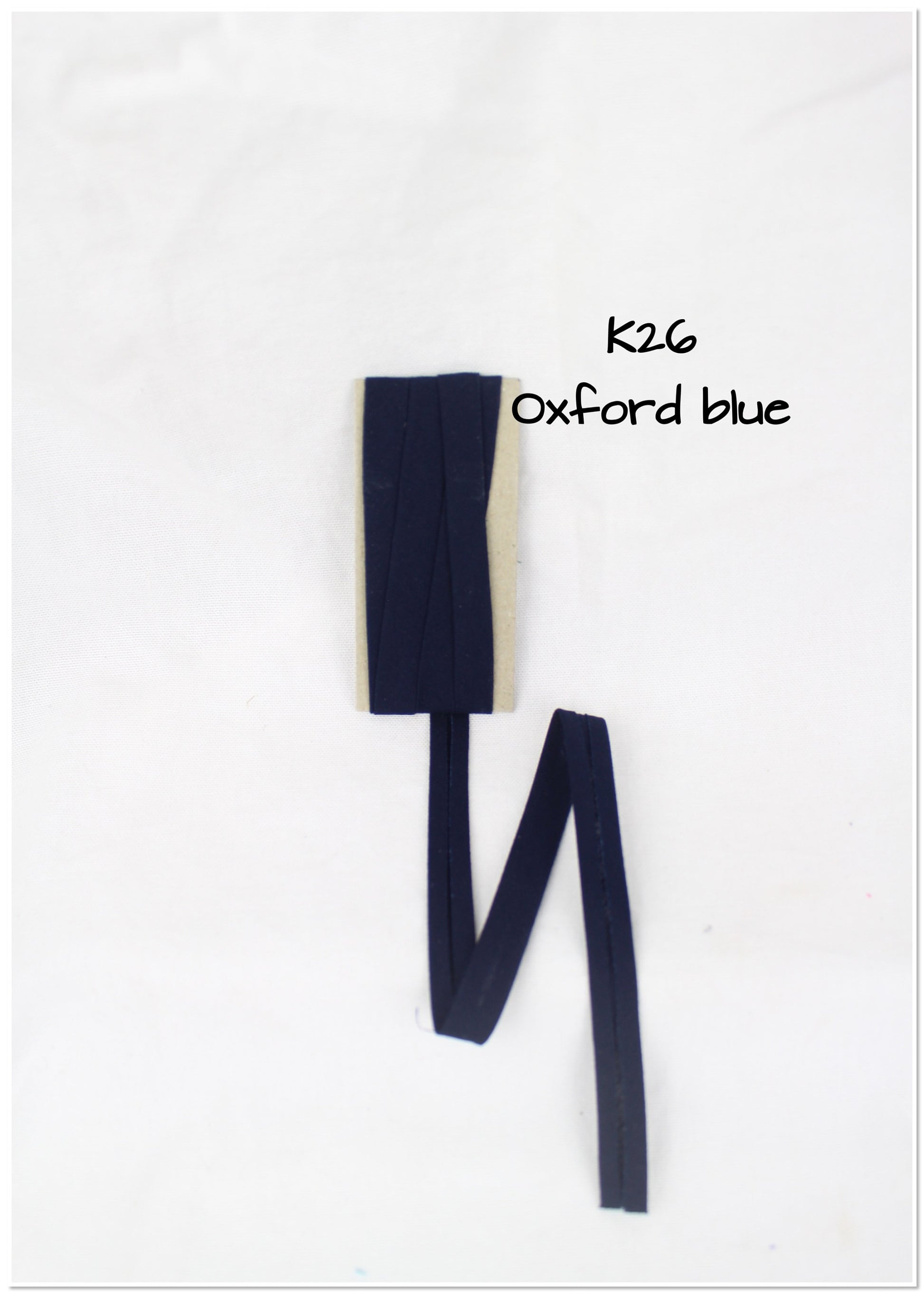 Bias Binding (tape) 12mm, single fold. jr navy, navy, oxford blue, petrol, sapphire. Fusible iron on available. 100% Cotton