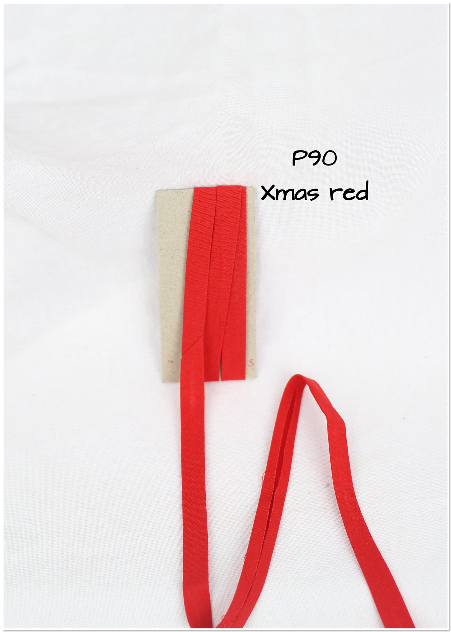 Bias Binding (tape) 12mm, single fold. rich red, Christmas red, red. Fusible iron on available. 100% Cotton